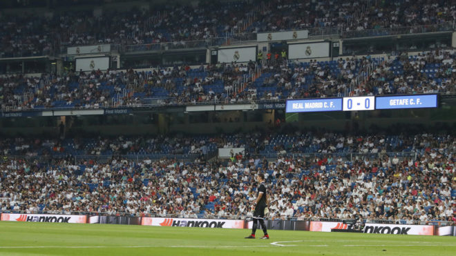 The Bernabeu stands during Real Madrid vs Getafe