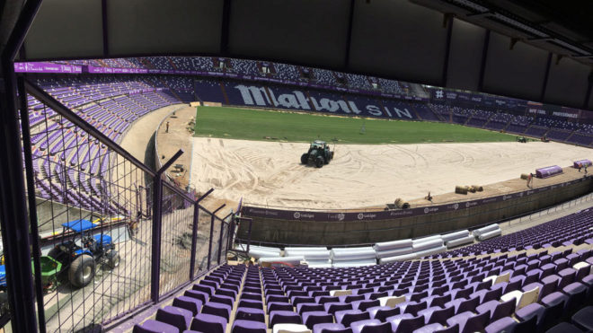 This is the Estadio Jose Zorrilla four days before welcoming Barcelona