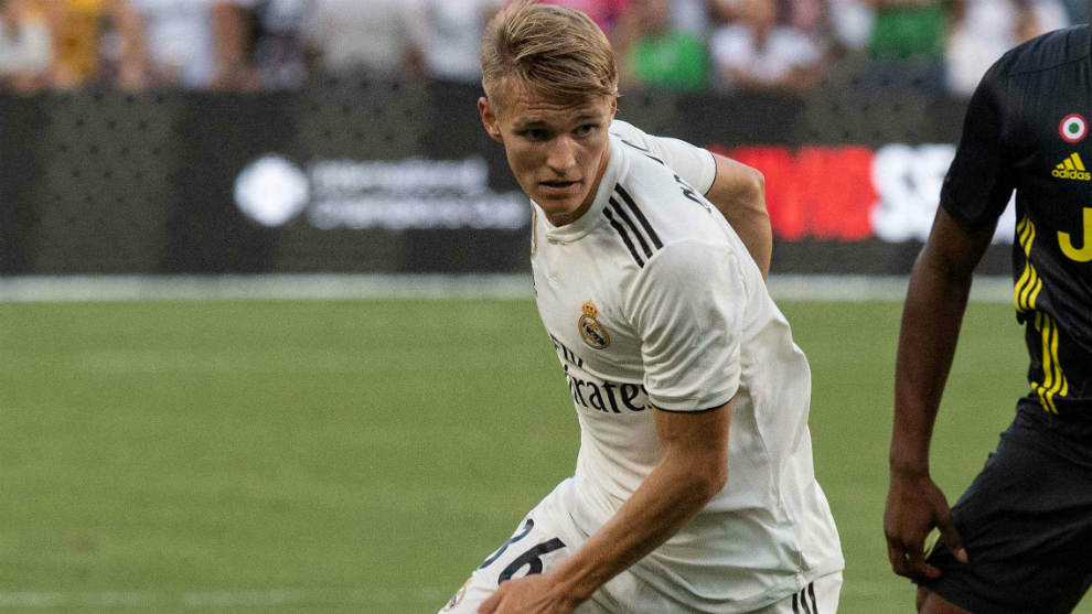 Odegaard, during the preseason with Real Madrid