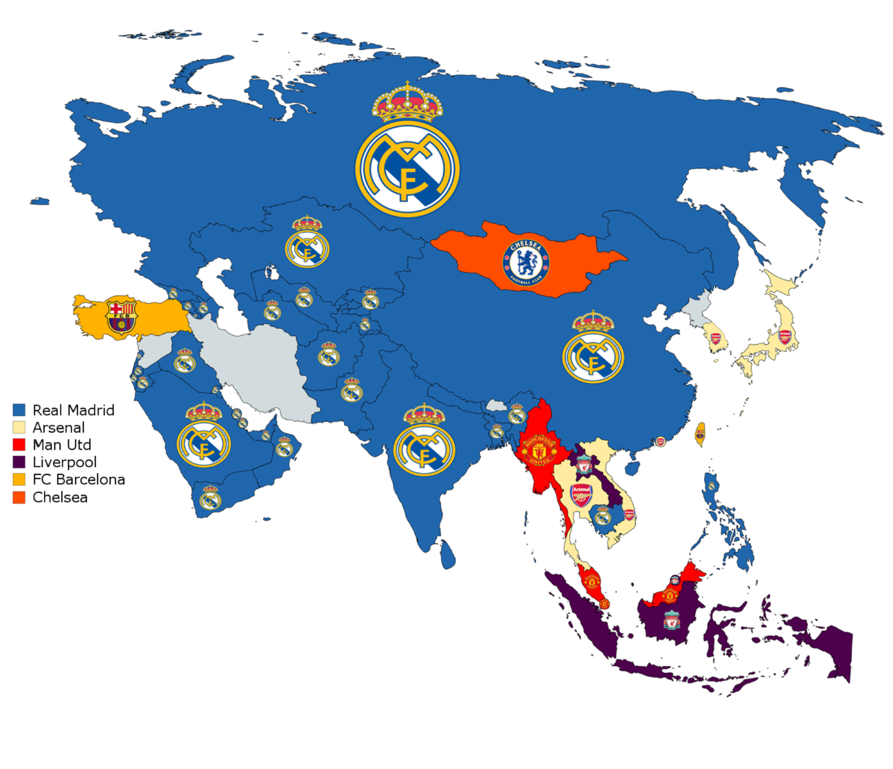El Madrid manda tambin en Asia