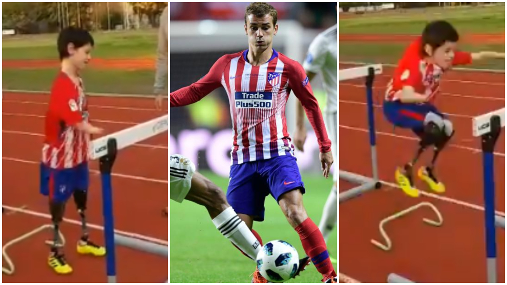 Griezmann congratulates courageous young fan with disabilities