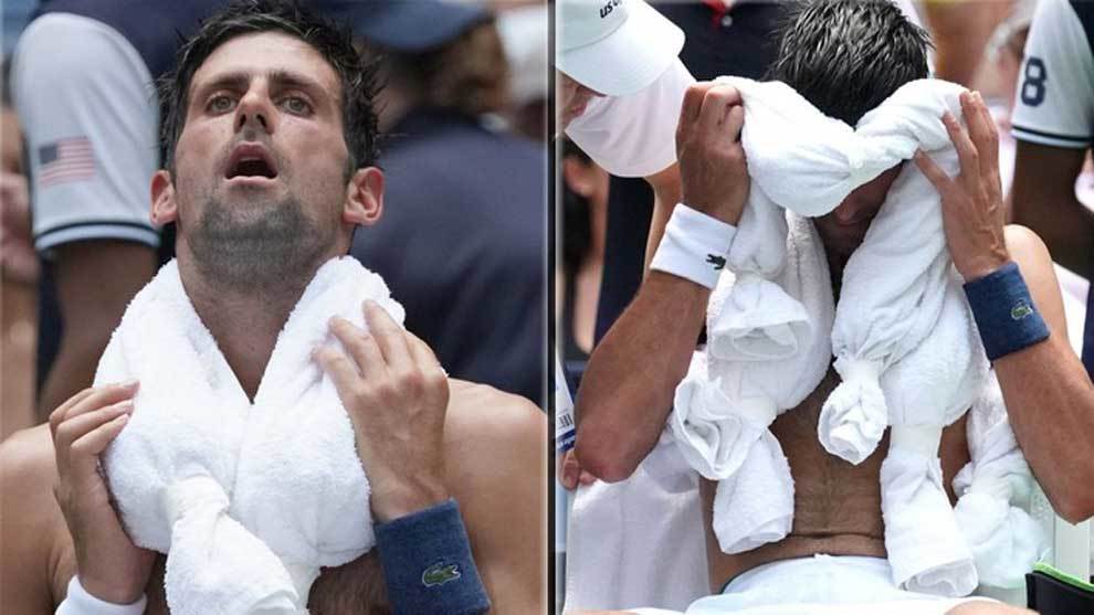 El serbio Novak Djokovic sufri un debut ardiente en el US Open 2018...