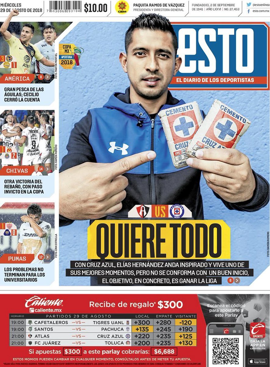 Mariano al Real Madrid, Cruz Azul y América se llevan las portadas - Foto 5  de 11 