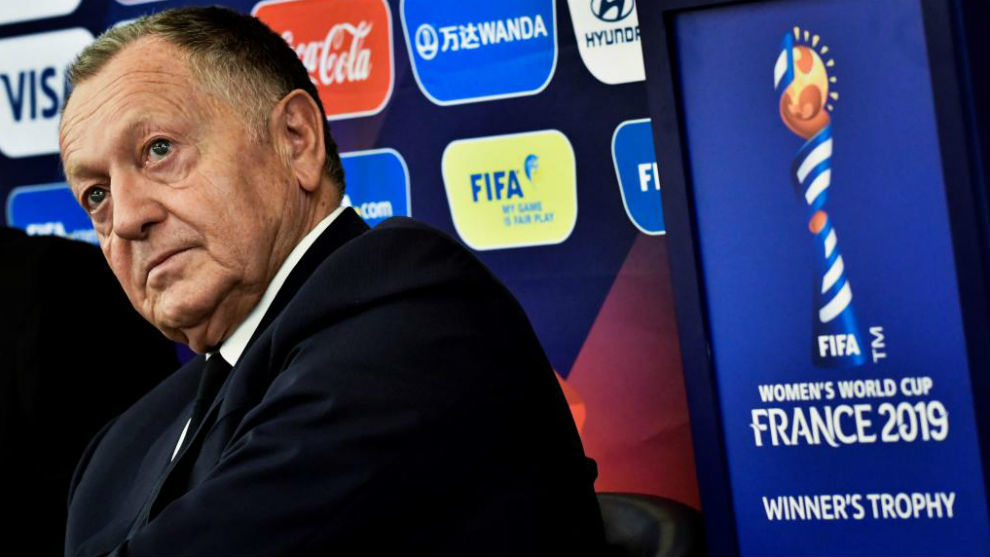 Michel Aulas attends a press conference to present the FIFA Women&apos;s...