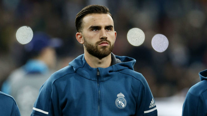 Borja Mayoral, before a  Real Madrid match