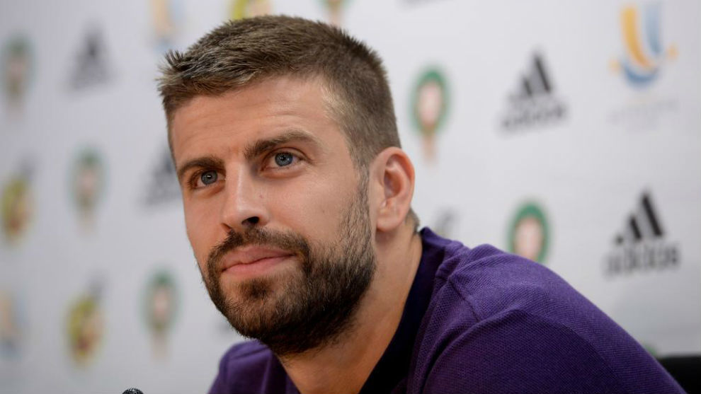 Pique holds a press conference at the FC Barcelona &apos;Joan Gamper&apos;...