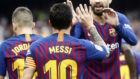 Leo Messi, durante el partido contra el Huesca.