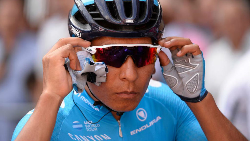 Nairo Quintana durante la Vuelta a Espaa.