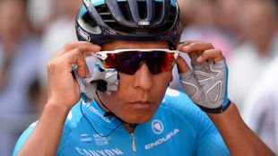Nairo Quintana durante la Vuelta a Espaa.