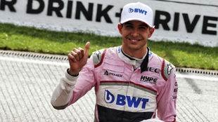 Esteban Ocon, tras ser tercero en la calificacin del GP de Blgica...