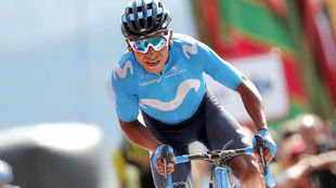 Nairo Quintana durante la Vuelta.
