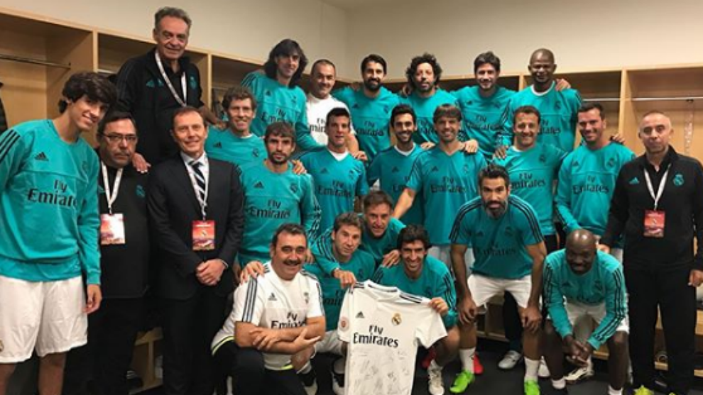 Las leyendas del Madrid, tras el partido