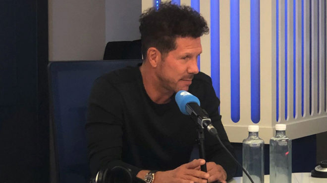 Diego Pablo Simeone durante la entrevista en Cope
