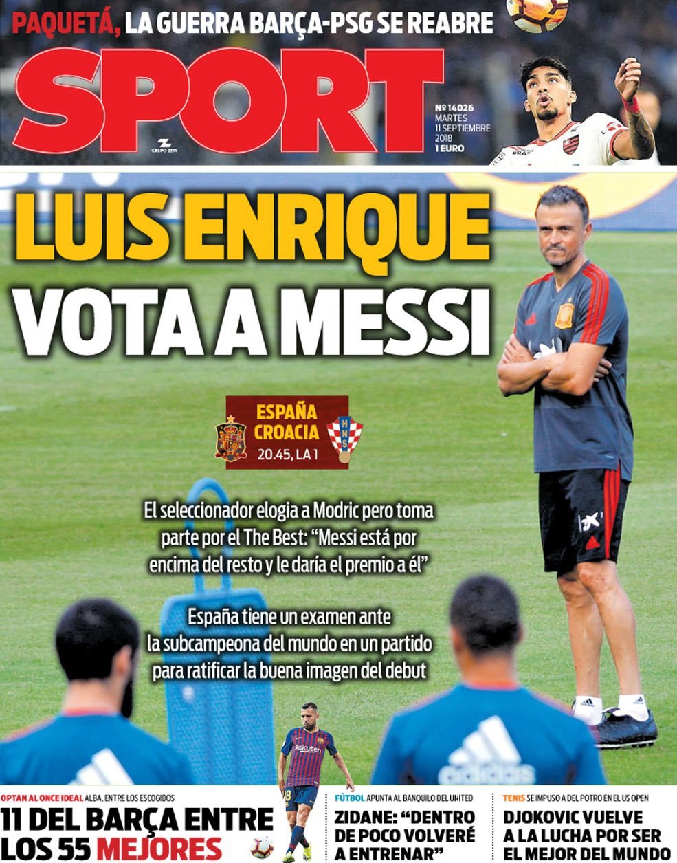 Luis Enrique votes for Messi