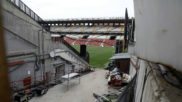 El Estadio de Vallecas, durante las obras de remodelacin y mejora