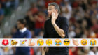 Luis Enrique se dirige a sus jugadores en el duelo contra Croacia