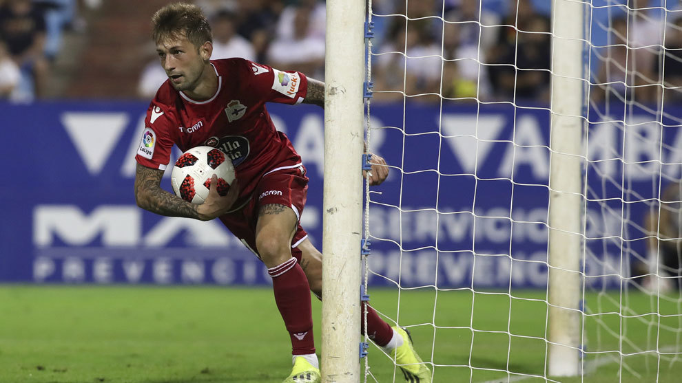 Fede Cartabia tras su gol al Zaragoza en Copa.