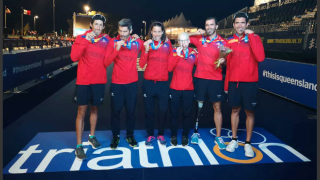 Los medallistas espaoles en el Mundial de Gold Coast.