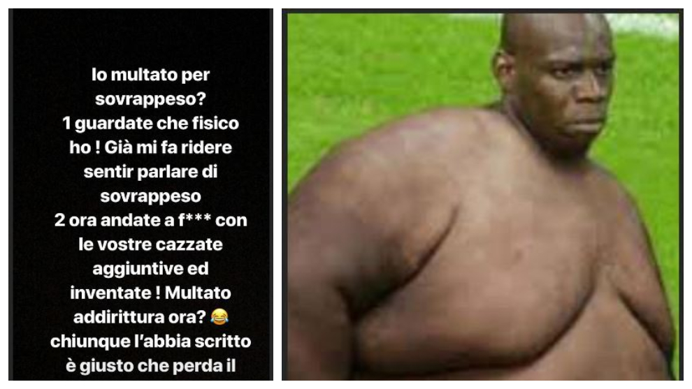 Balotelli responds to those suggesting that he&apos;s overweight