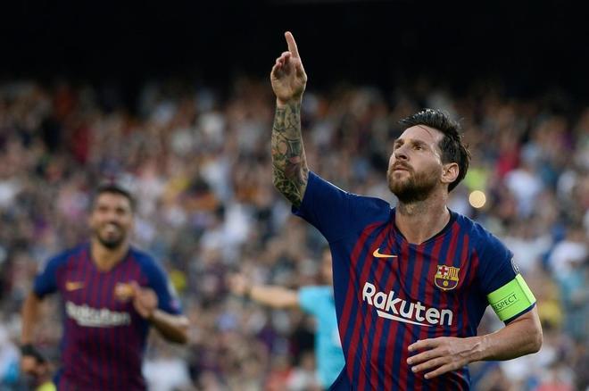 Messi celebra el 1-0.