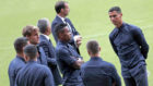 Cristiano Ronaldo, en Mestalla junto a sus compaeros