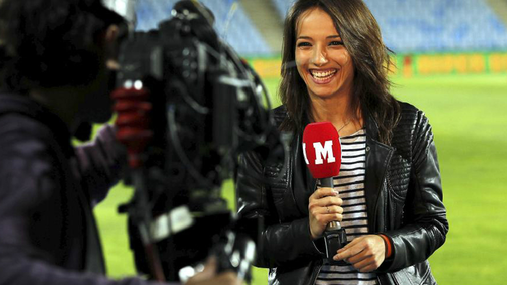 Rebeca Haro en su etapa como presentadora de Marca TV