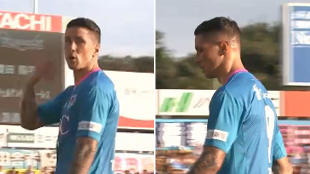 Fernando Torres anger at being substituted by his Japanese club