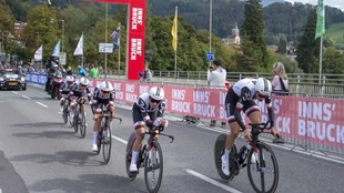 Team Sunweb, en la crono por equipos del Mundial de Innsbruck.