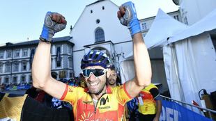 Alejandro Valverde celebra su triunfo