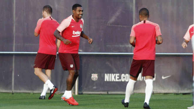 Malcom during a training session
