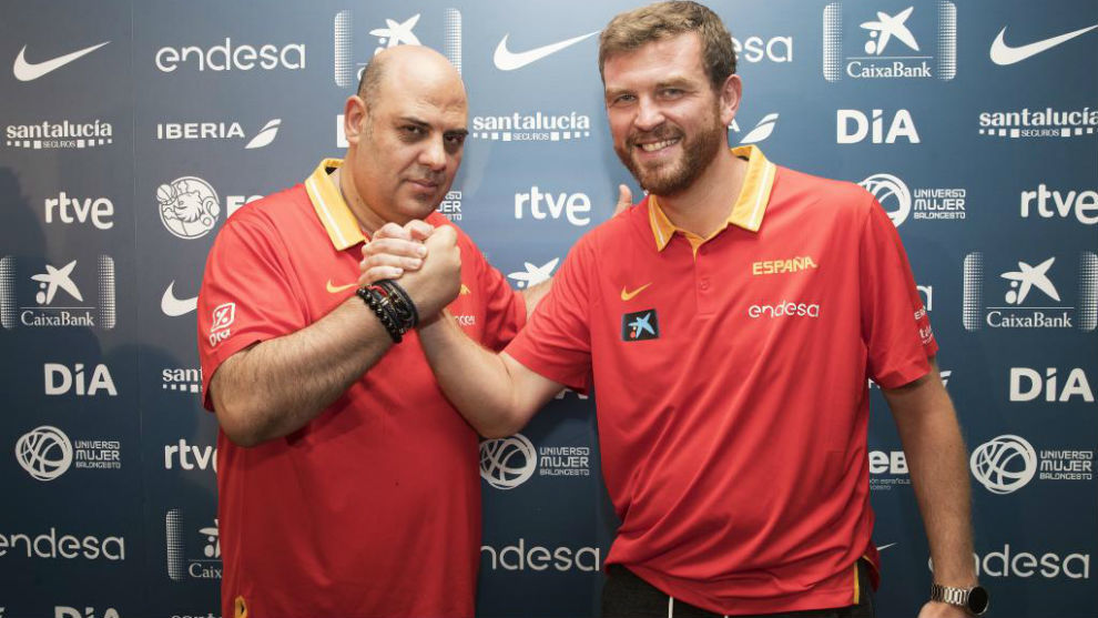 Lucas Mondelo y César Rúperez, primer y segundo entrenador de la selección
