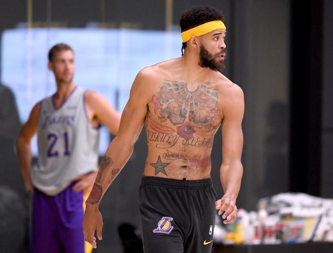 JaVale McGee entrenando con Los ngeles Lakers