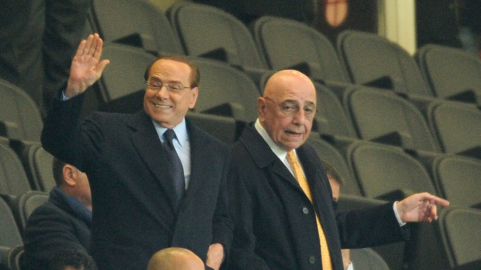 Silvio Berlusconi and Adriano Galliani.