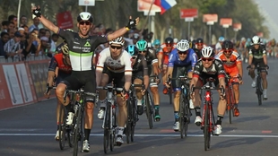 Cavendish, en su penltima victoria hasta la fecha en el Tour de Abu...