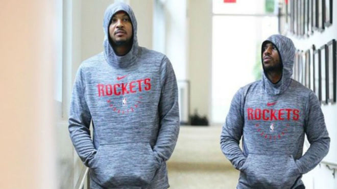 Carmelo Anthony y Chris Paul, inseparables en los Houston Rockets
