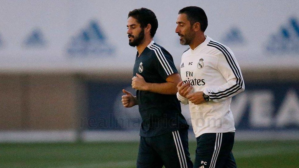 Isco, during a training session
