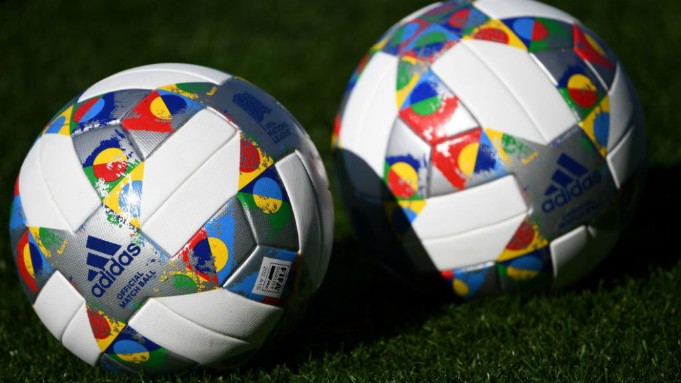 Balones oficiales de la UEFA Nations League, que este fin de semana...
