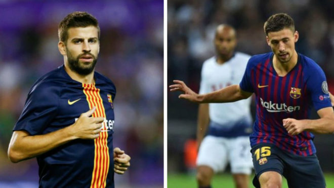 Gerard Pique and Clement Lenglet