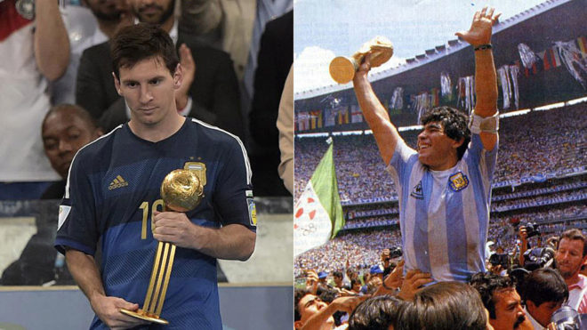 Messi and Maradona.