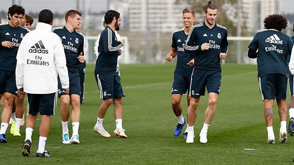 Entrenamiento de la plantilla del Real Madrid
