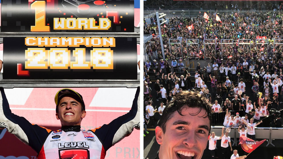 This is how Marc Marquez celebrated his seventh world title