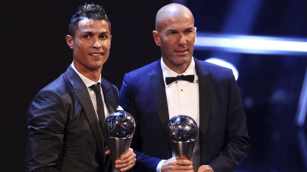 Cristiano Ronaldo wins Best Player Fifa men and Zinedine Zidane ...