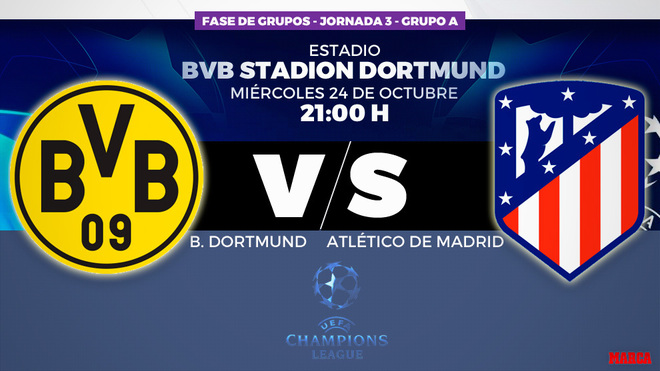 Borussia Dortmund y Atltico de Madrid se enfrentan en la tercera...