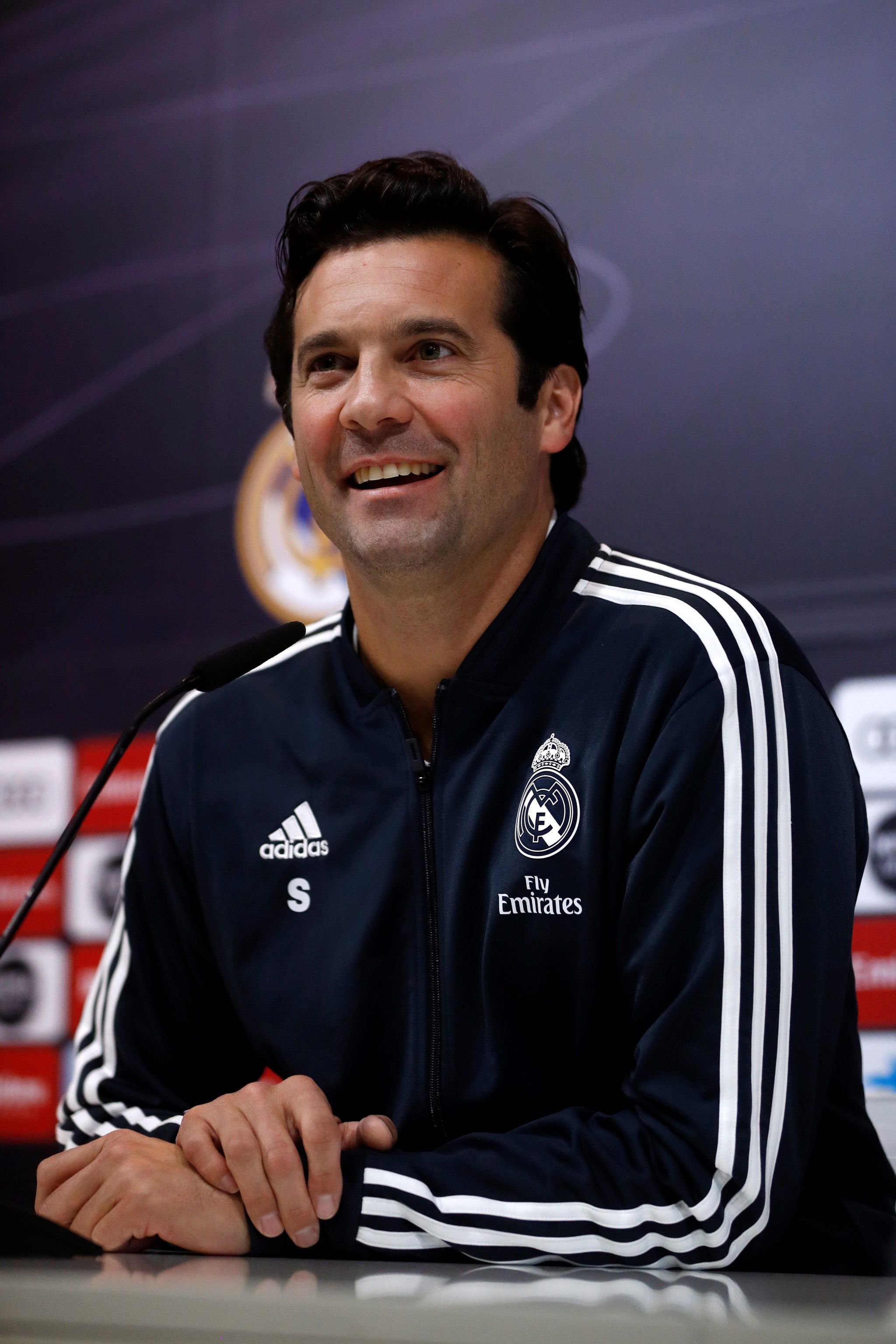 Solari en su primera rueda de prensa como entrenador del Real Madrid