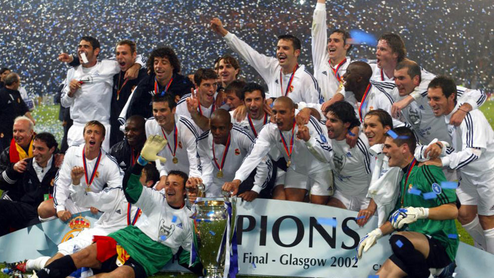 La plantilla blanca que logró la Champions en Glasgow