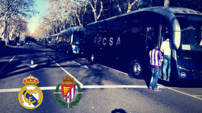 Desplazamiento de la Federacin de Peas del Real Valladolid a...