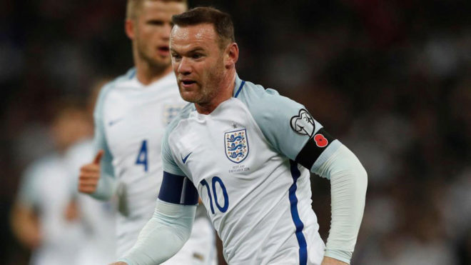 Rooney with England.