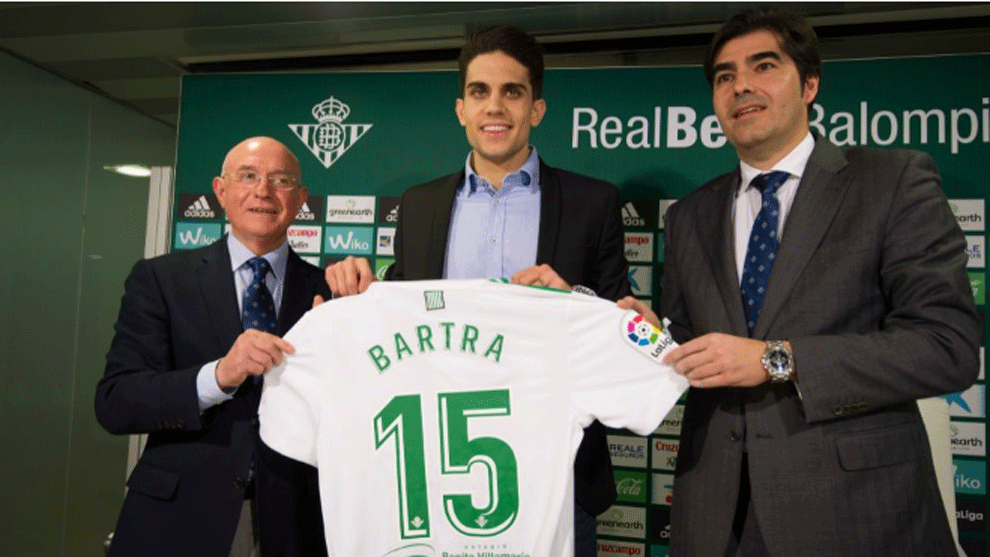 Bartra, in his presentation with Betis