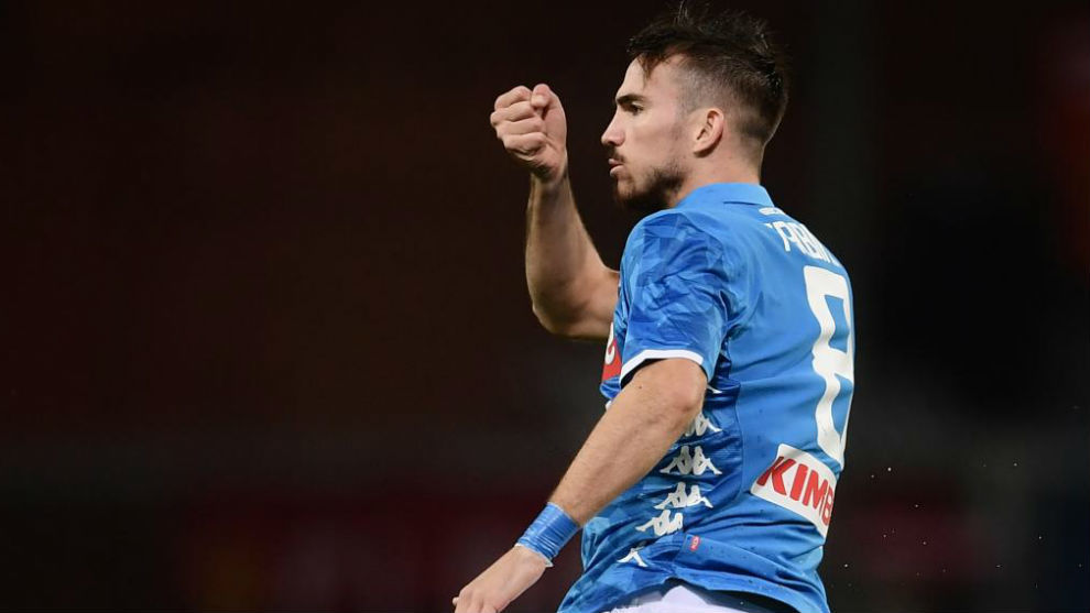 Fabián Ruiz celebra su gol contra el Nápoles.