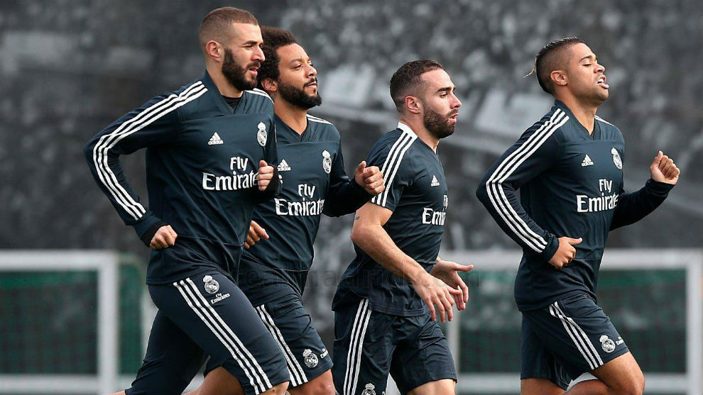 Benzema, Marcelo, Carvajal and Mariano.